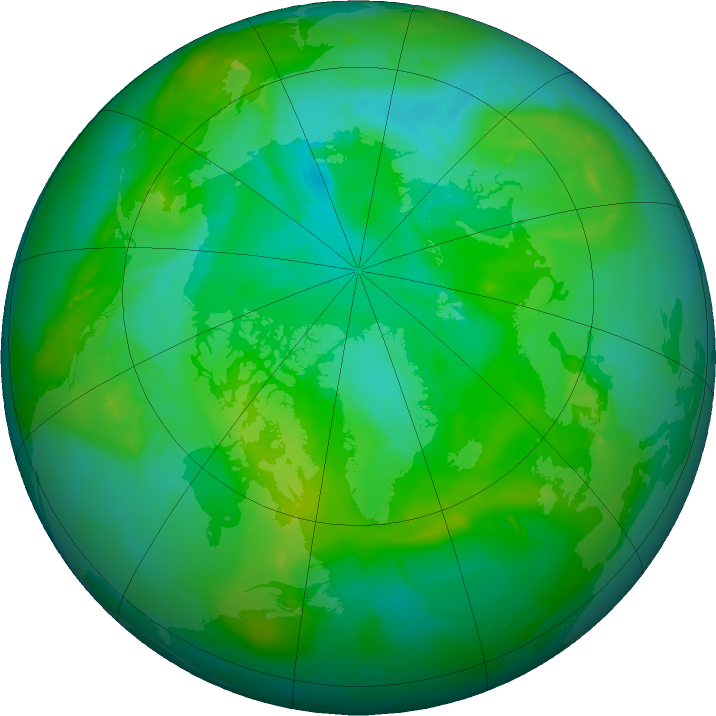 Arctic ozone map for 15 July 2011